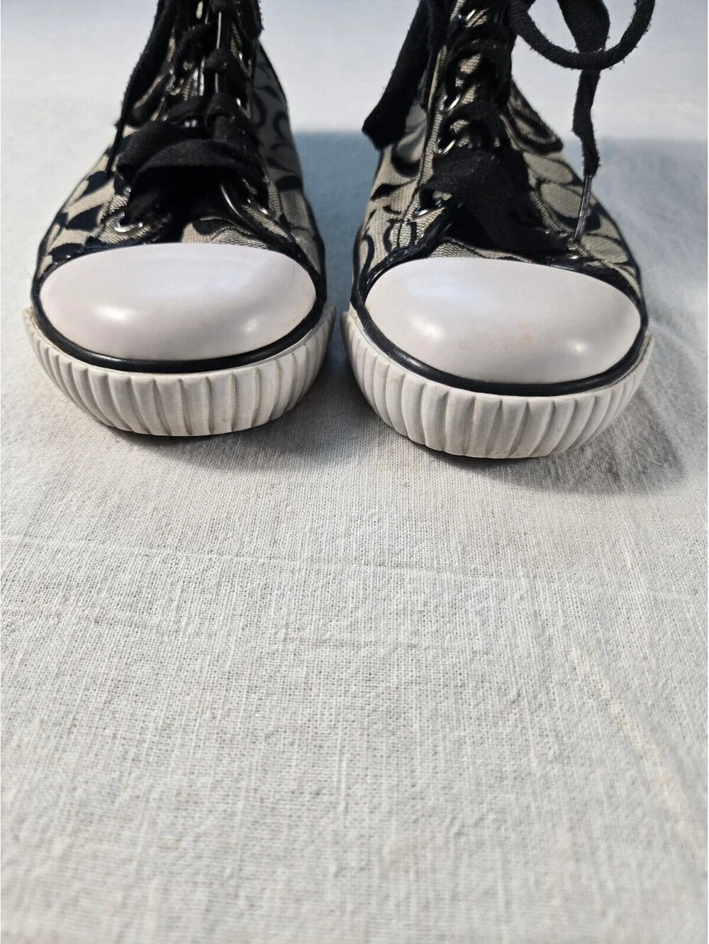 Coach Brendi Signature Canvas High Top Sneakers Black B7